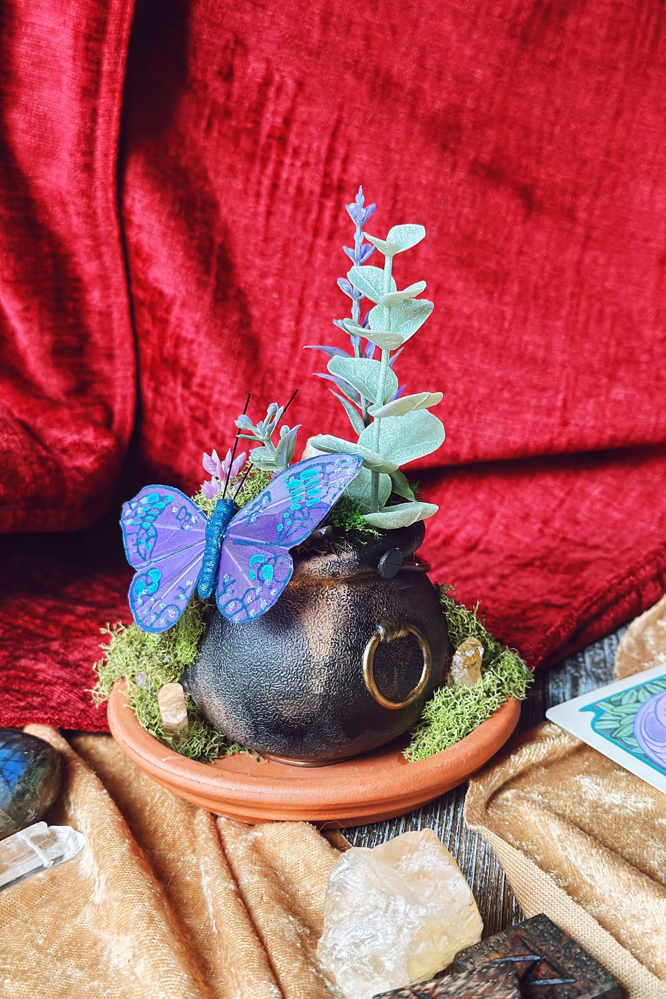 "Lavender Fae" - Overgrown Witch Cauldron