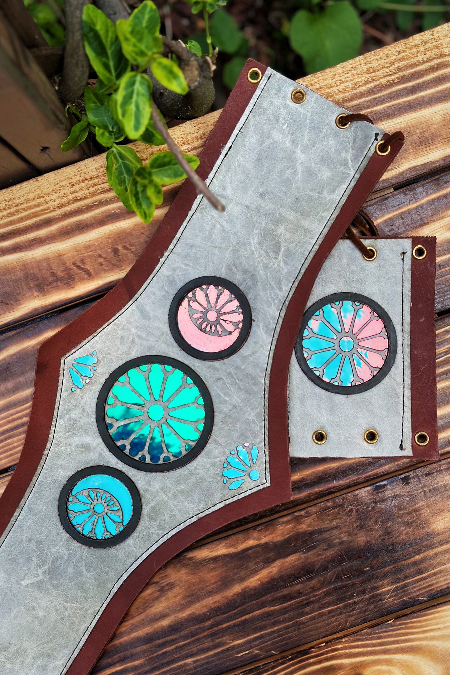 "Spring Moon" - OOAK Corset Belt - Size Small