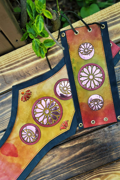 "Russet Moons" - OOAK Corset Belt - Size Small