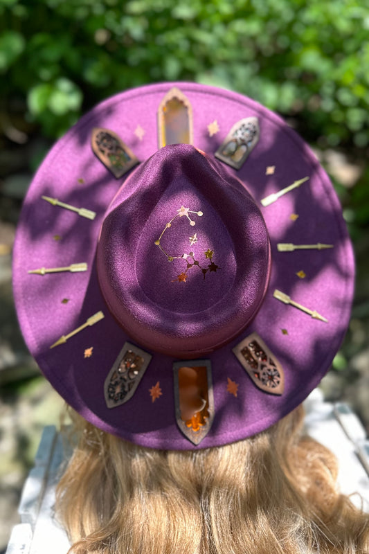 "Knowledge Leads the Way" Sagittarius  OOAK Halo Hat