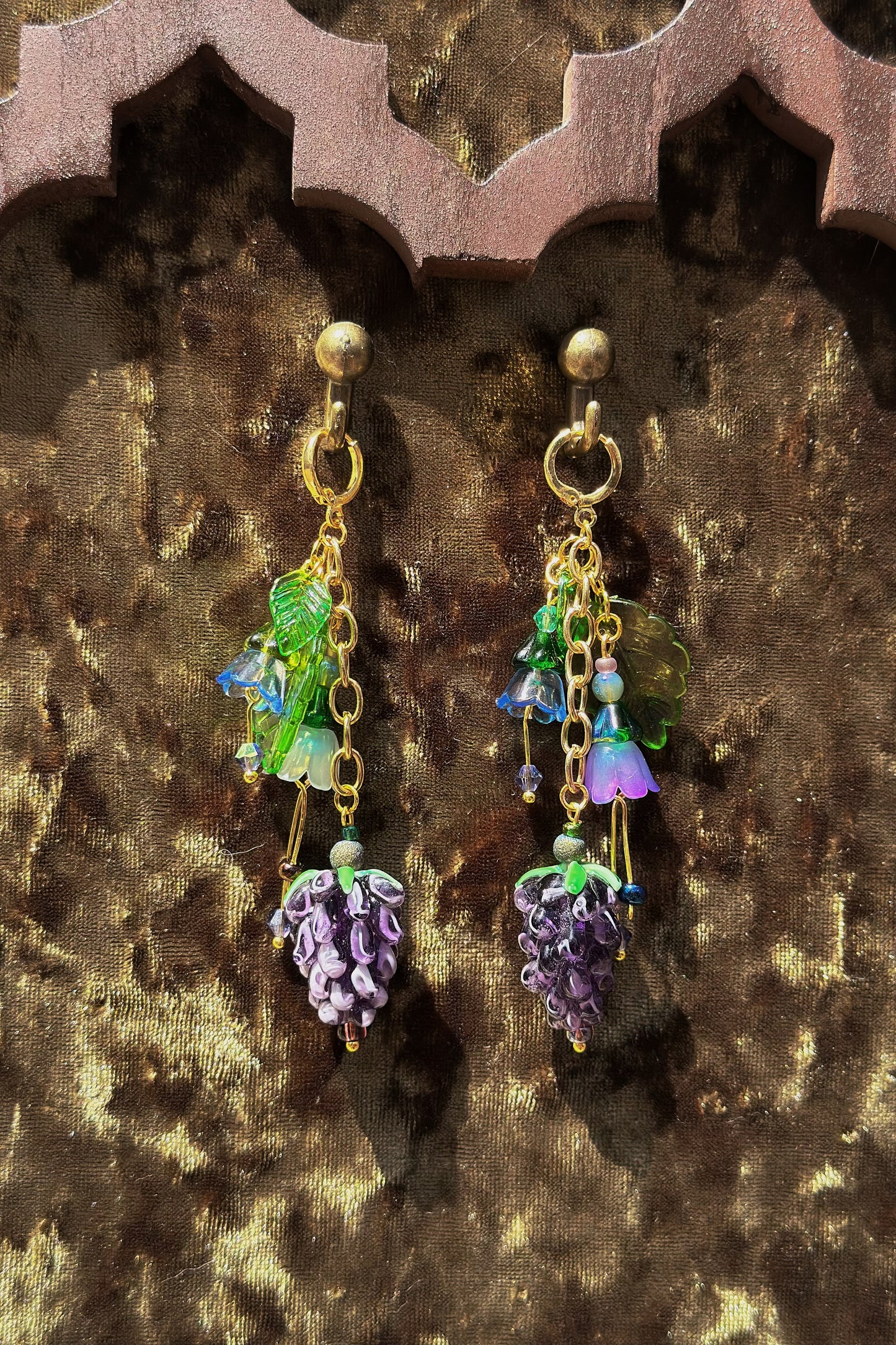 Bud and Blossom OOAK Earrings