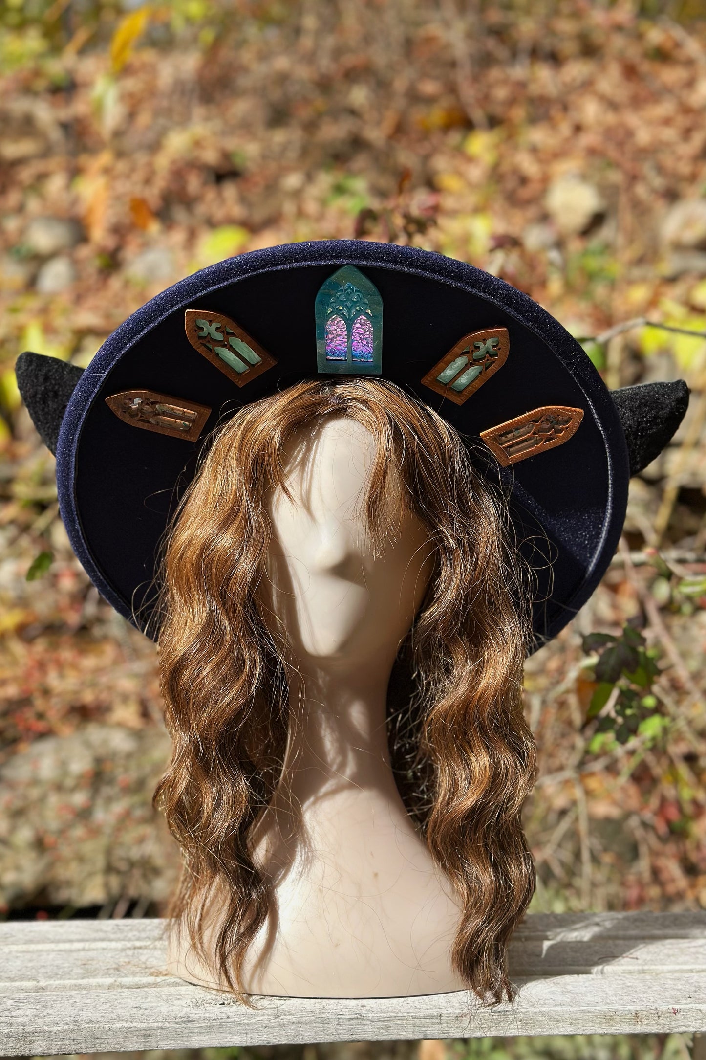 "Aura Moth Monarch" - OOAK Halo Hat