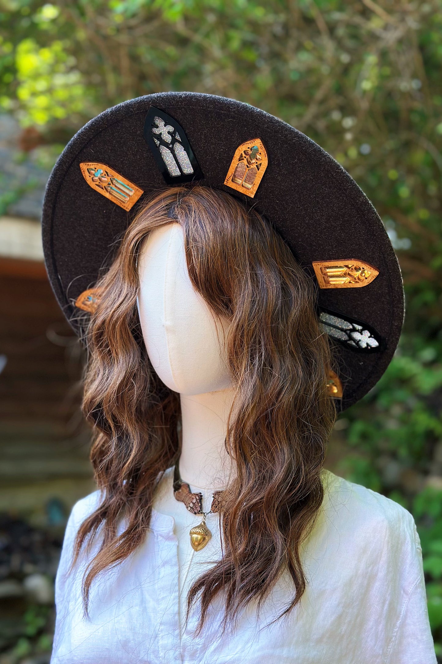 "Toxic Glimmer" - OOAK Halo Hat