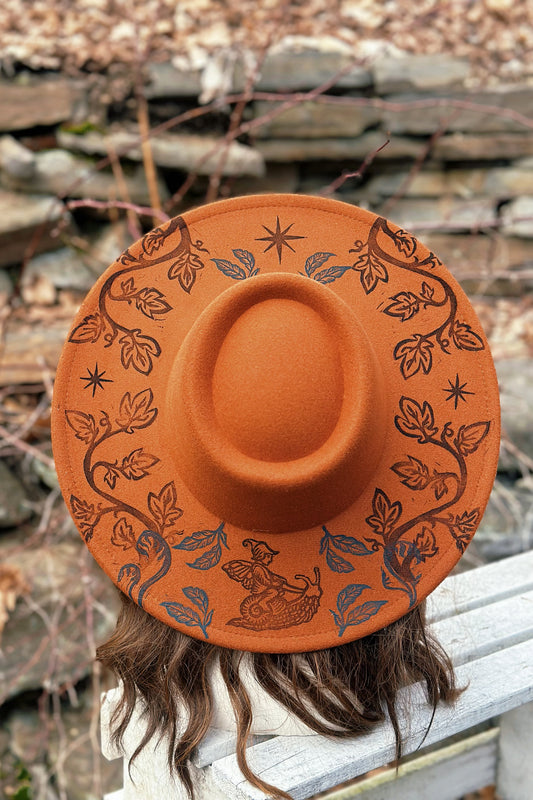 A Walk in the Hollow - OOAK Printed Hat