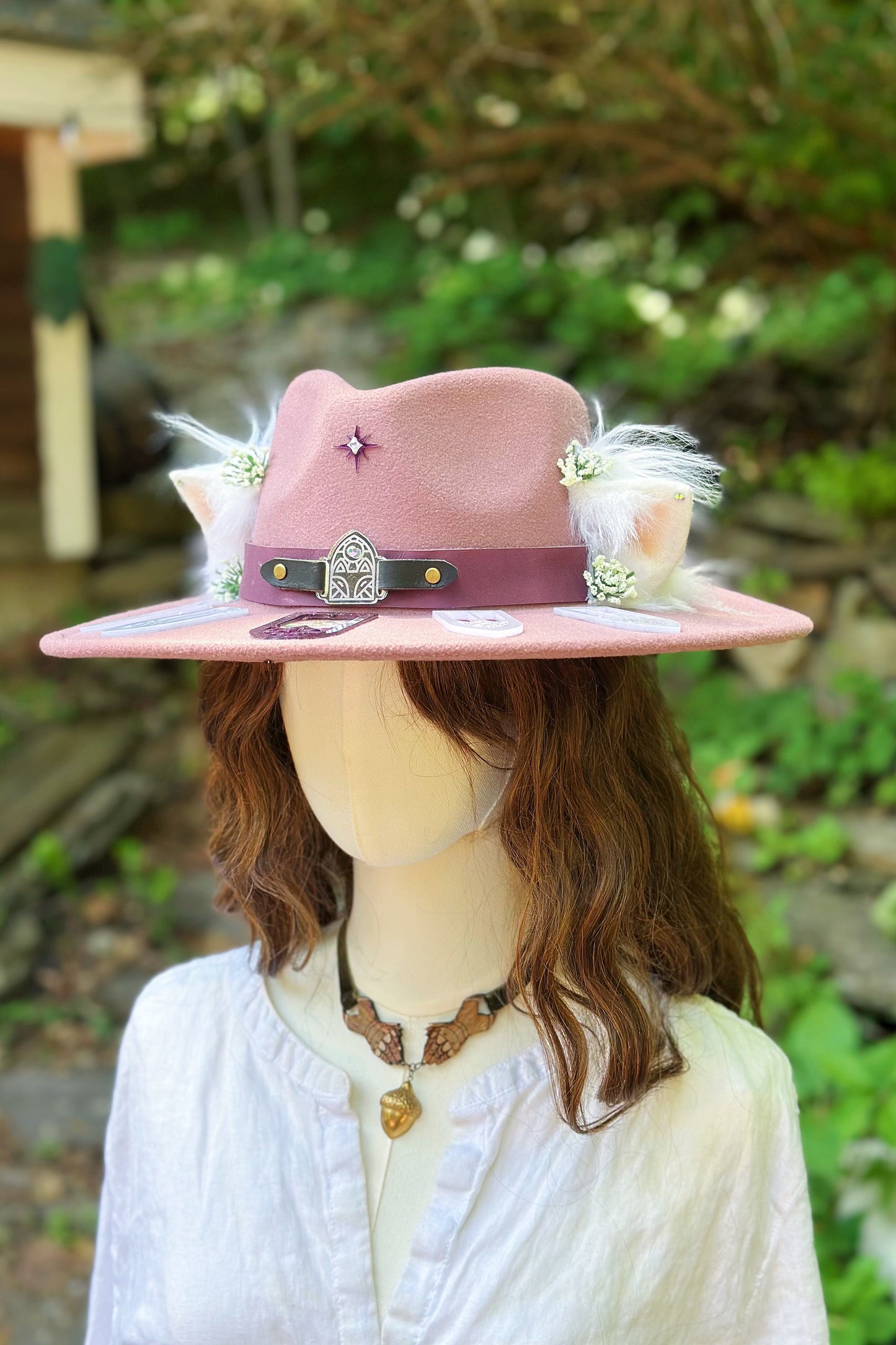 "Gentle Kitten" - OOAK Halo Hat