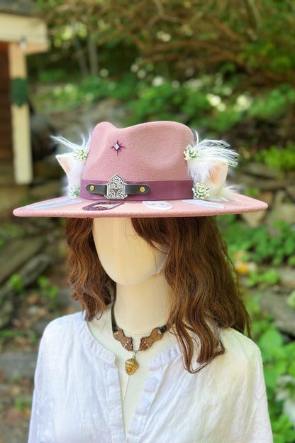 "Gentle Kitten" - OOAK Halo Hat