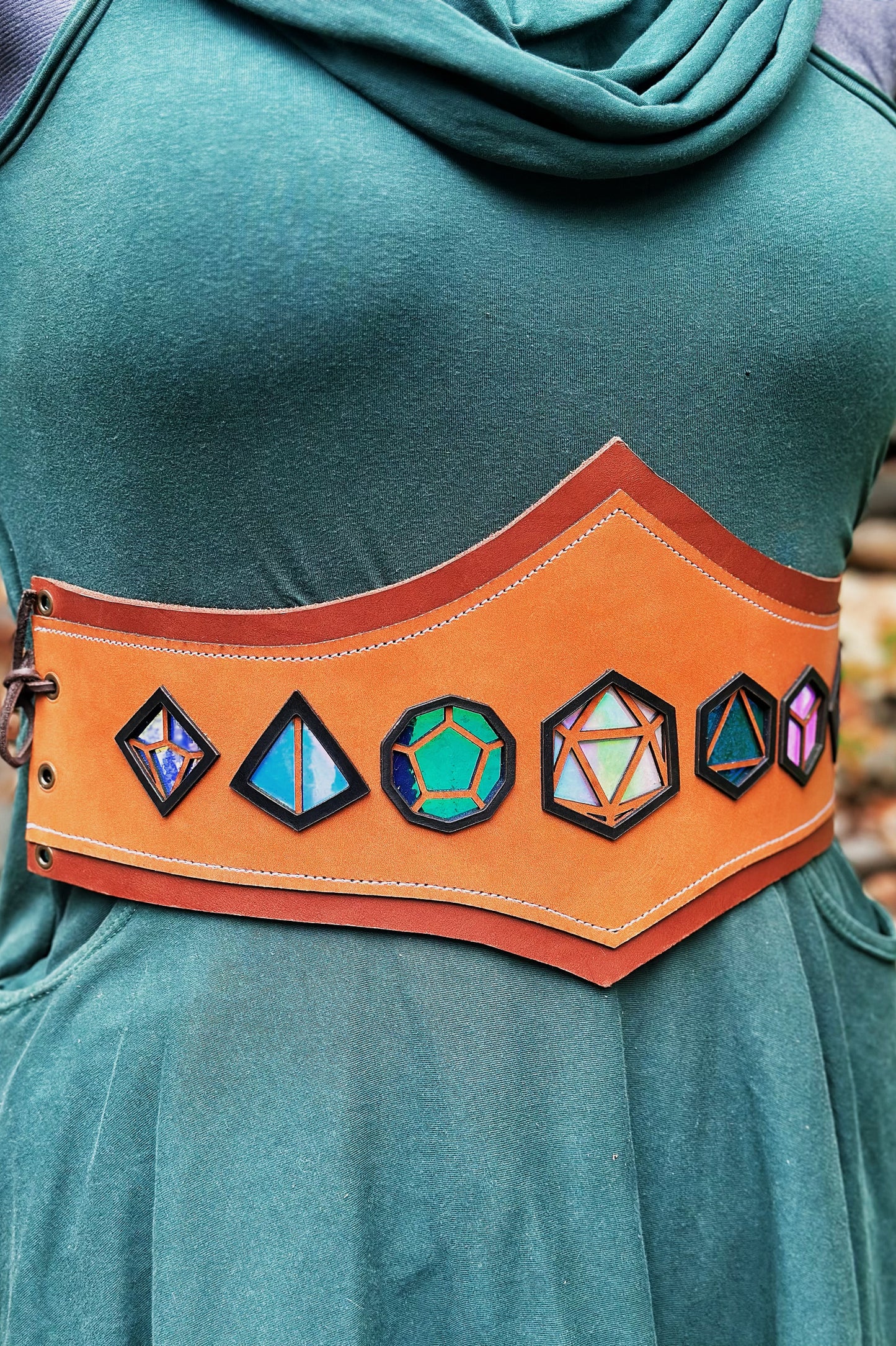 “Master of the Dice" - OOAK Corset Belt - Size LARGE