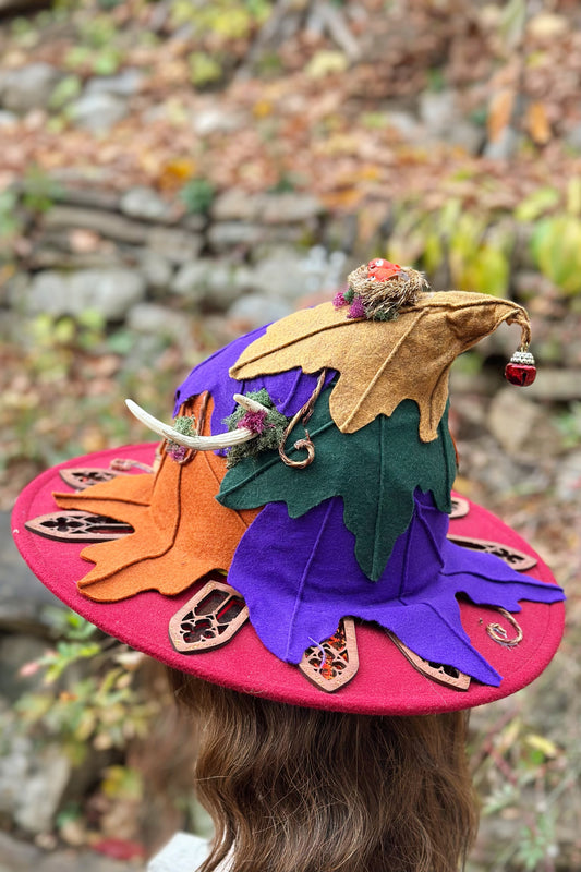 "Witch of the Violet Stag" - OOAK Halo Hat