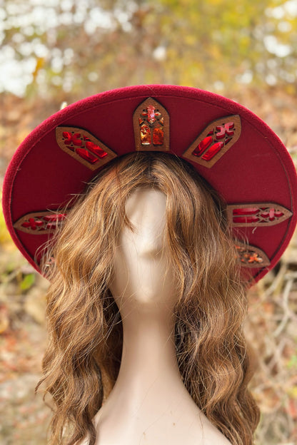 "Witch of the Violet Stag" - OOAK Halo Hat