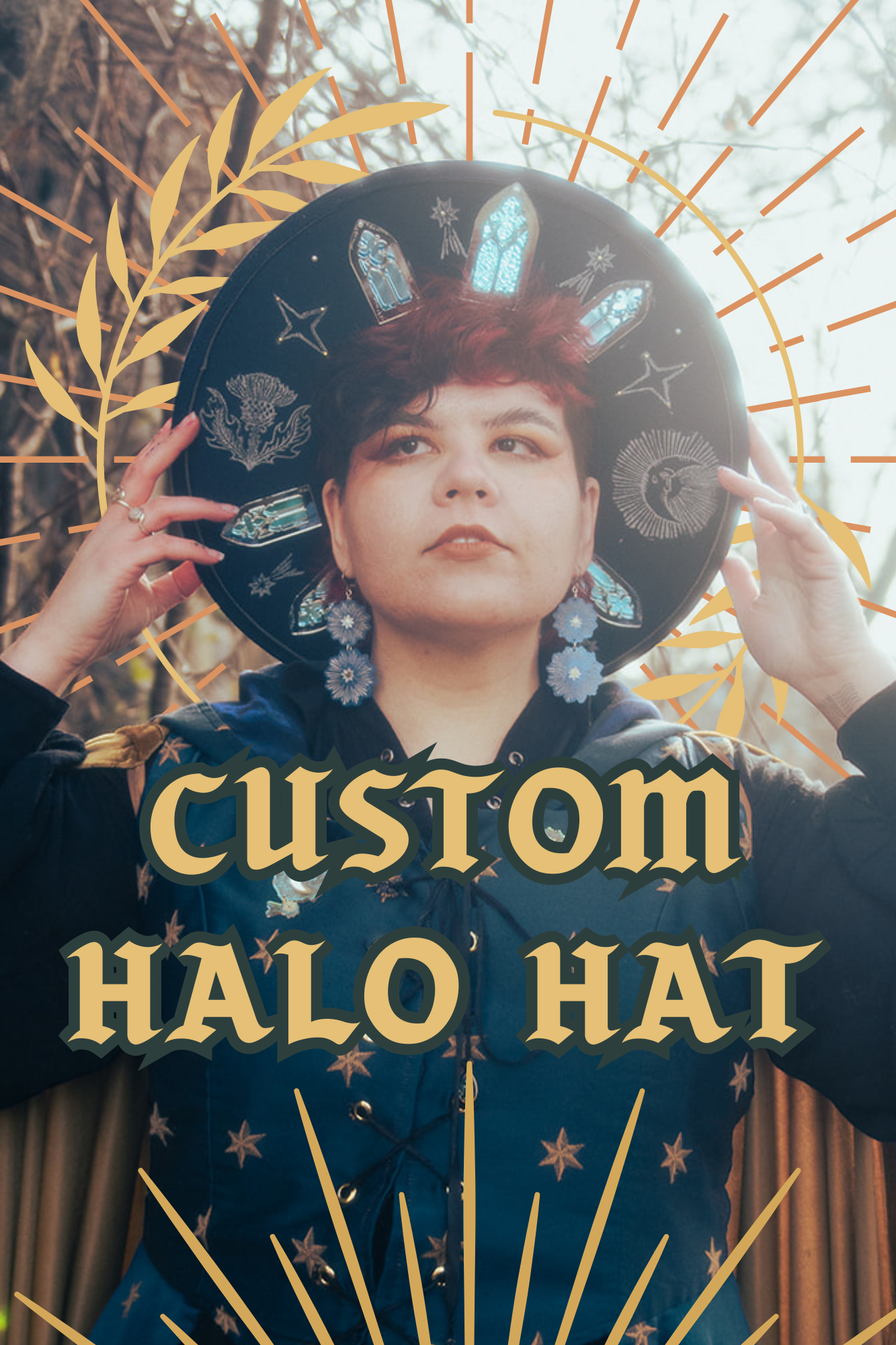 Custom Stained Glass Halo Hat