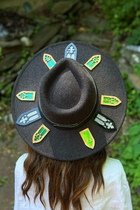 "Toxic Glimmer" - OOAK Halo Hat
