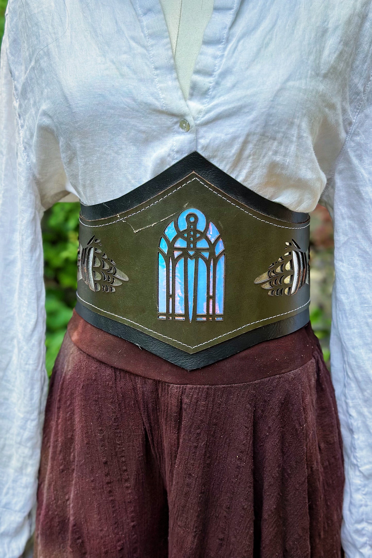 "A Sword's Tale" - OOAK Corset Belt - Size Large - B GRADE