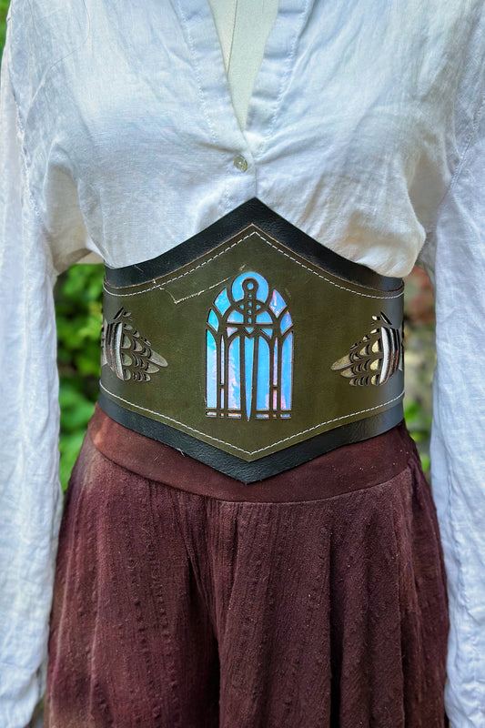 "A Sword's Tale" - OOAK Corset Belt - Size Large - B GRADE
