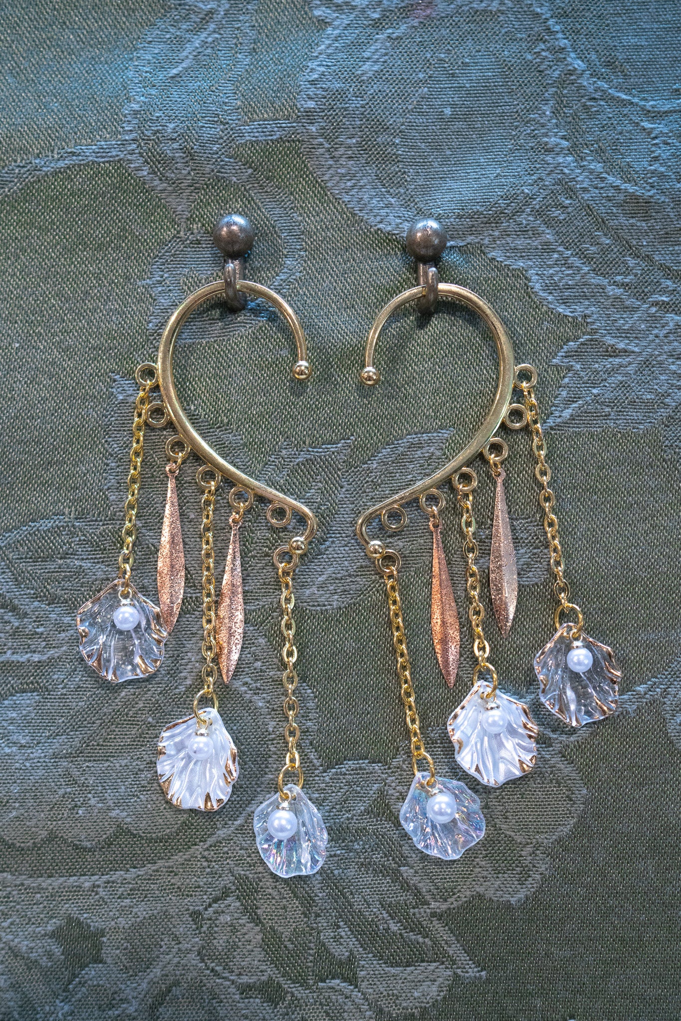 "Siren's Treasure" - OOAK Earcuff Pair