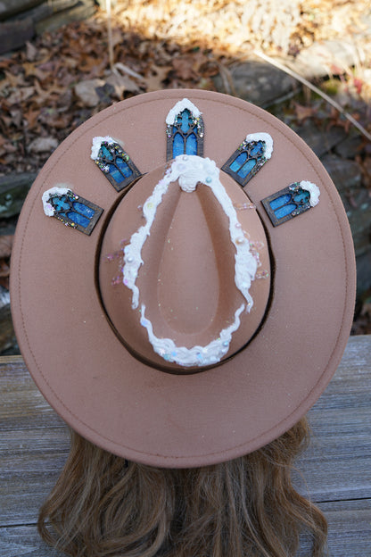Icicle Glimmer : OOAK Halo Hat