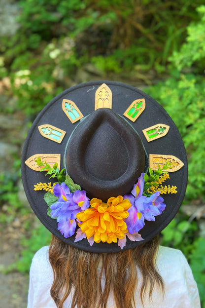"Bouquet of Embers" - OOAK Halo Hat