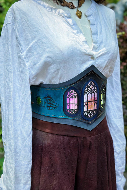 "Knight of the Skies" - OOAK Corset Belt - Size Small