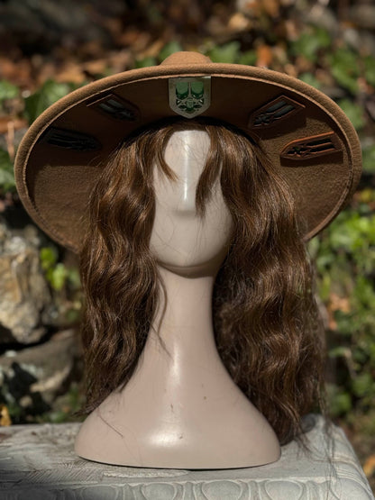 "Emerald Flutter" - OOAK Halo Hat