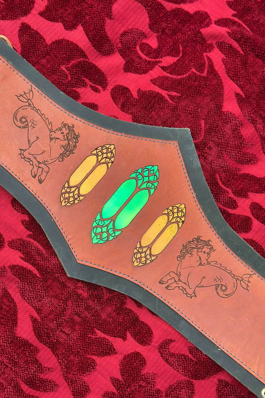 "Journey Through the Waves" - OOAK Corset Belt - Size SMALL