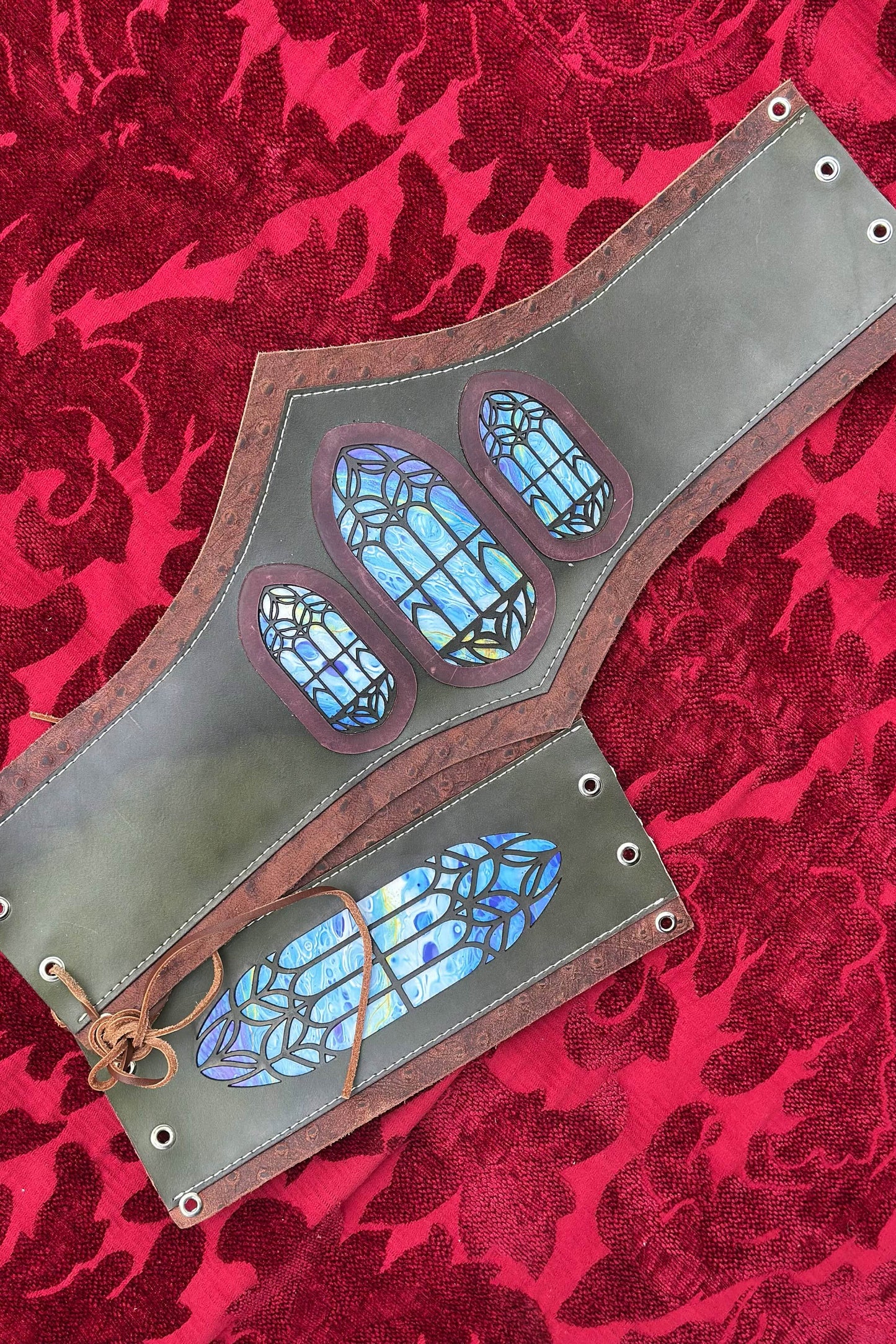 "The Ranger's Sky" - OOAK Corset Belt - Size SMALL