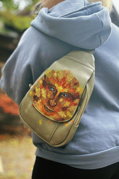 "Fire Leaf Watcher" - OOAK Traveler's Bag