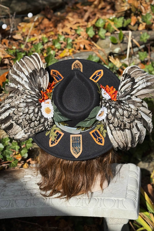 "Icarus in Flight" - OOAK Halo Hat