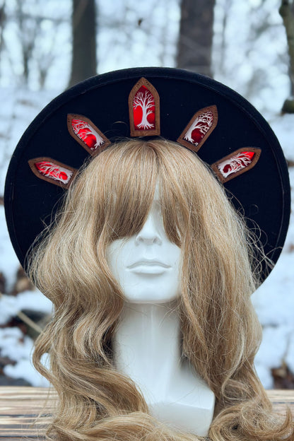 Stay on the Path OOAK Halo Hat
