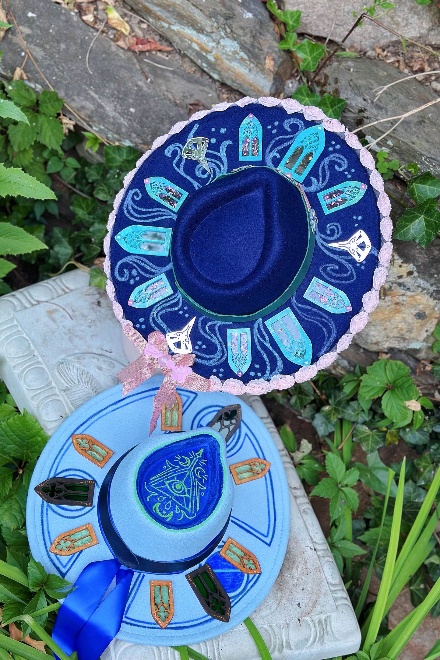 "The Little Saphire's Sketchbook" - OOAK Halo Hat